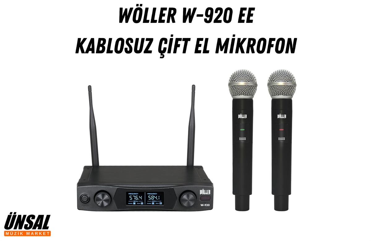Wöller W-920 EE Kablosuz Çift El Mikrofon