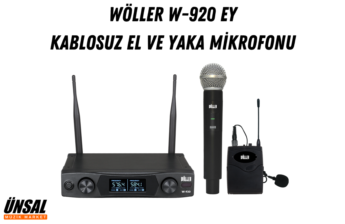 Wöller W-920 EY Kablosuz El ve Yaka Mikrofonu