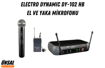 Electro Dynamic DY-102 Kablosuz El ve Yaka Mikrofonu