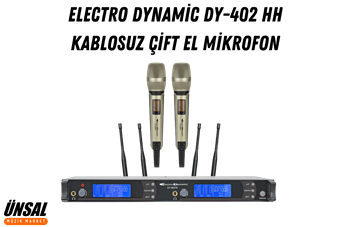 Electro Dynamic DY-402 Kablosuz Çift El Mikrofon