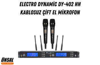 Electro Dynamic DY-402 Kablosuz Çift El Mikrofon
