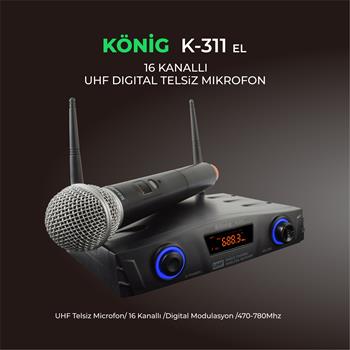 König K–311E Telsiz Mikrofon
