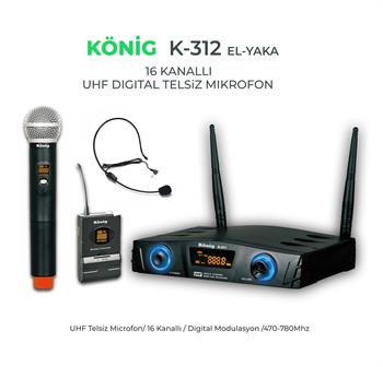 König K–312 EY Telsiz Mikrofon