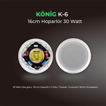 König K–6 Alçıpan Hoparlör
