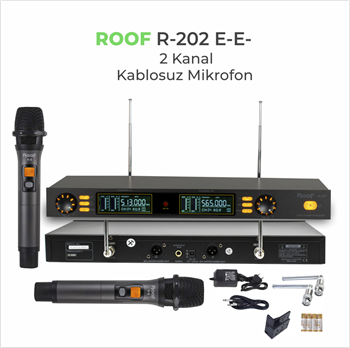 Roof R–202 E-E 2 Kanal Telsiz Mikrofon