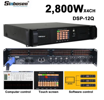 Sinbosen DSP12000Q 4 Kanal Subwoofer Digital DSP Yüksek Kaliteli Power Amplifier Amplifikatör