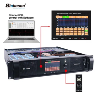 Sinbosen DSP22000Q 4 Kanal Subwoofer Digital DSP Yüksek Kaliteli Power Amplifier Amplifikatör
