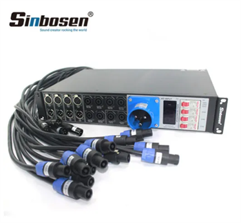 Sinbosen Power Distributor LAS4+8 Profesyonel Ses Sistemi Hat Dizisi Hoparlörler Güç Kontrol Cihazı Distribütörü