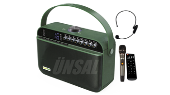 Talk Bag TB-100G Taşınabilir Şarjlı Bluetooth Hoparlör | El ve Kafa Tipi Mikrofonlu