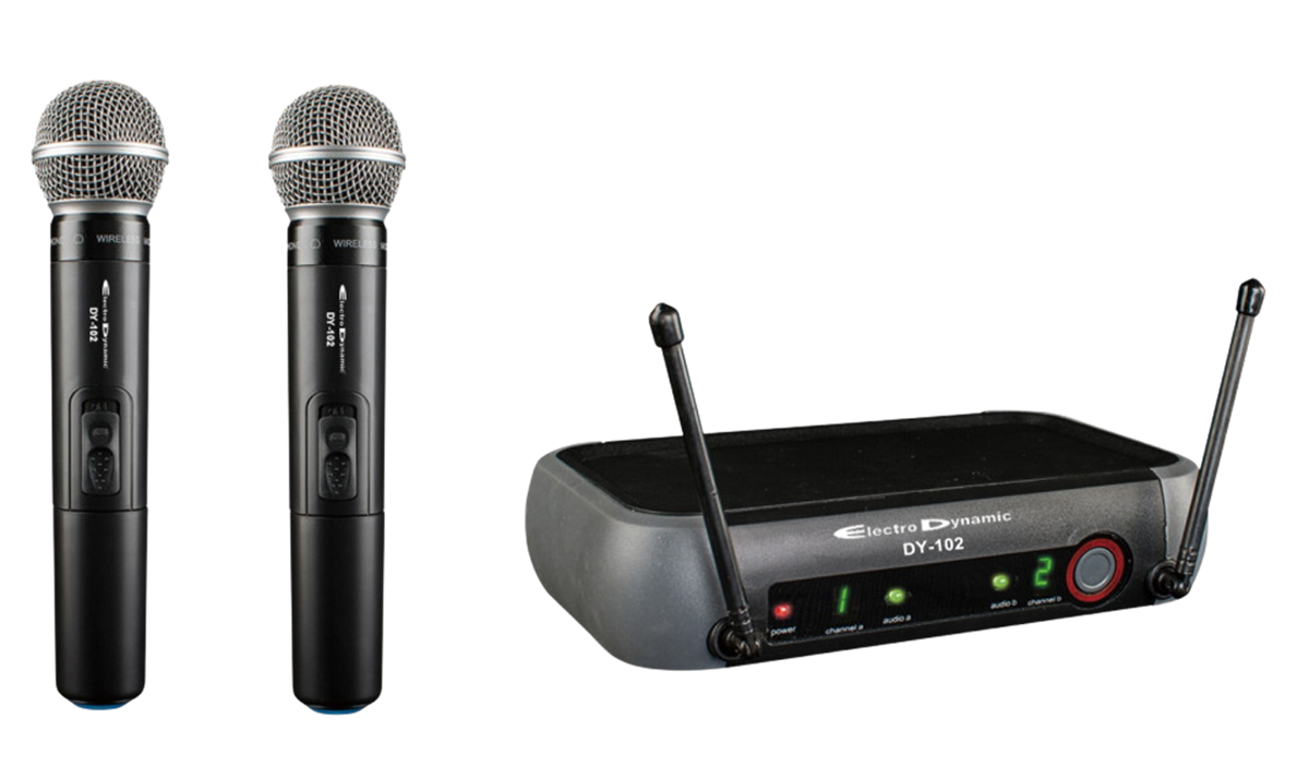Electro Dynamic DY-102 Kablosuz Çift El Mikrofon