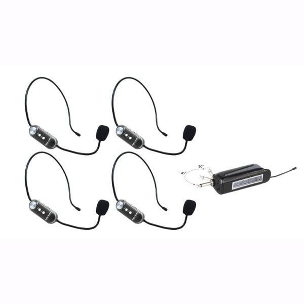 Gold Audio GX 744 4 adet UHF Kafa Mikrofon