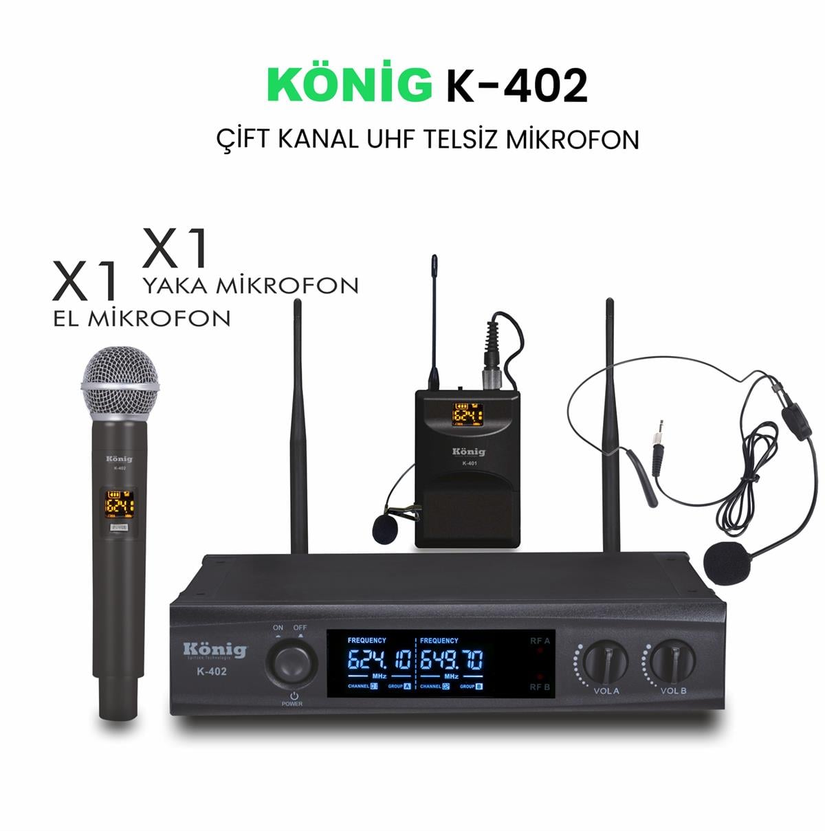König K–402EY Telsiz Mikrofon