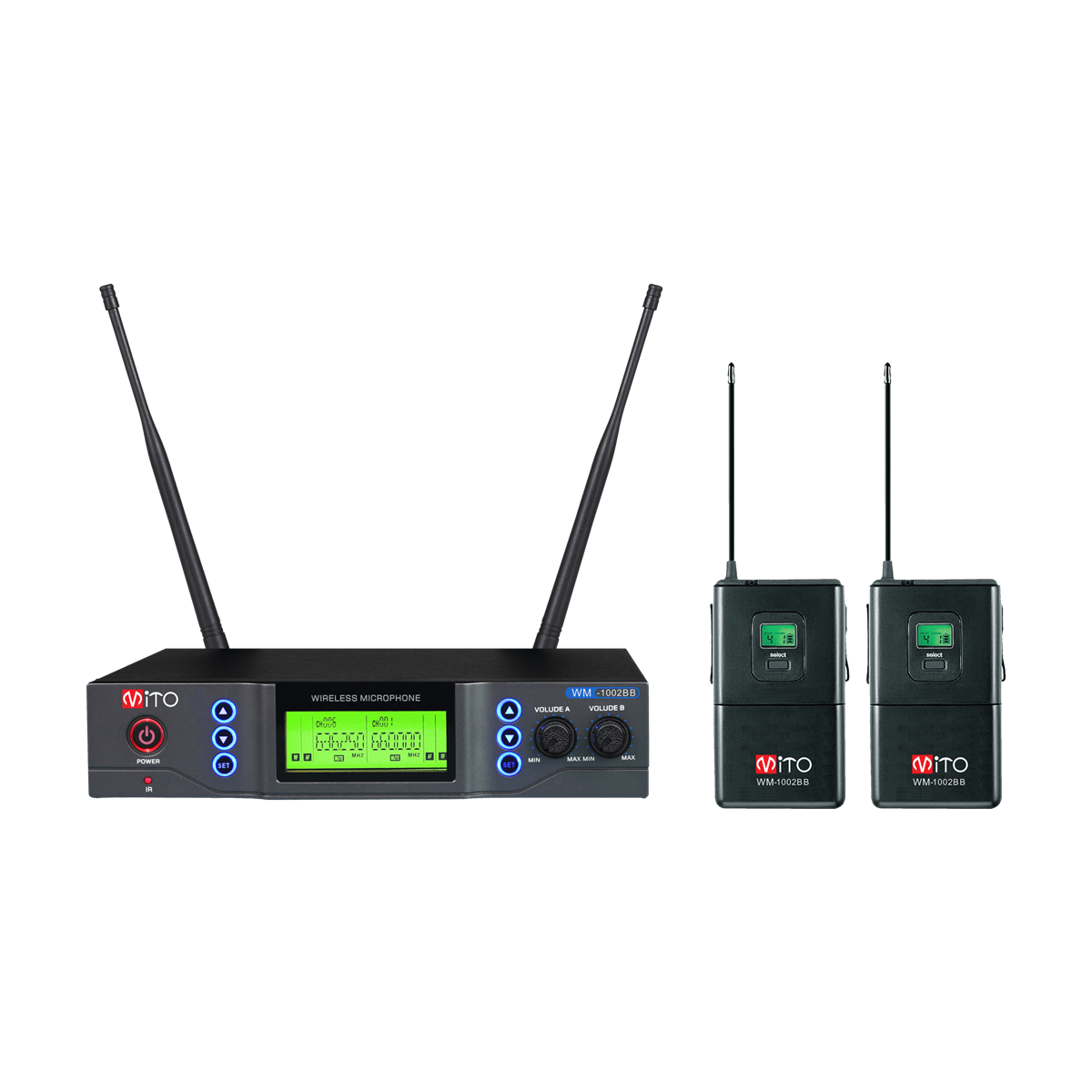 MITO WM-1002 BB Kablosuz Çiftli Yaka Mikrofonu