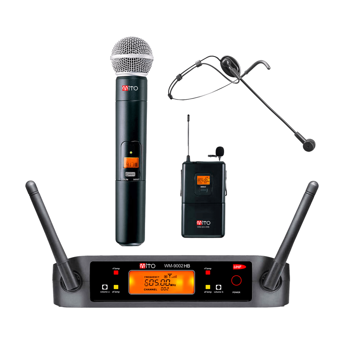 MITO WM-9002 HB Kablosuz El ve Yaka Mikrofonu