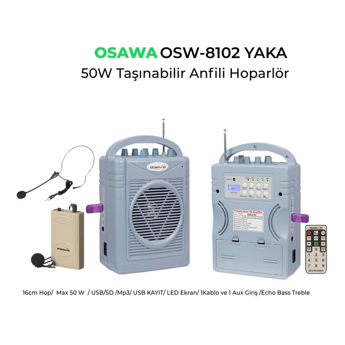 Osawa OSW–8102 Y Portatif Mixer Telsiz Anfi