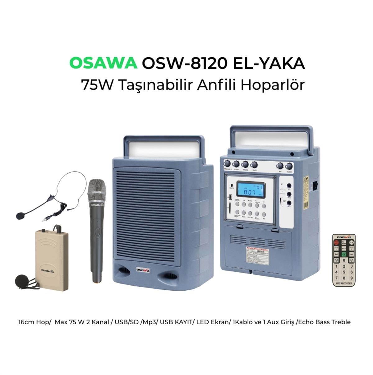 Osawa OSW–8120 E-Y Portatif Mixer Telsiz Anfi El-Yaka