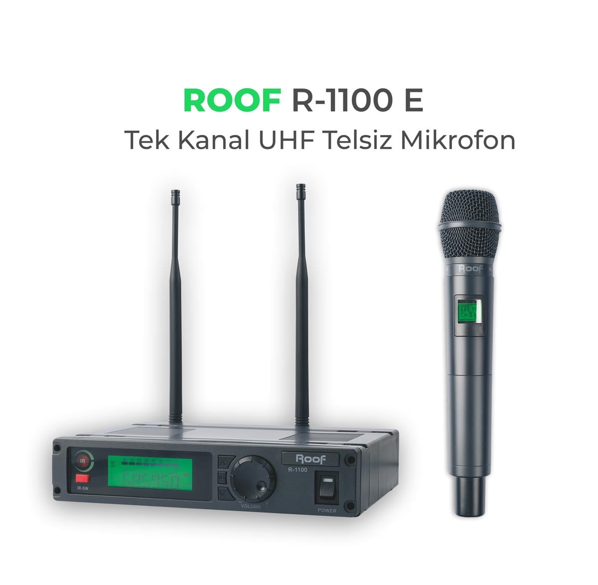 Roof R–1100 E  Tek El Telsiz Mikrofon Seti 