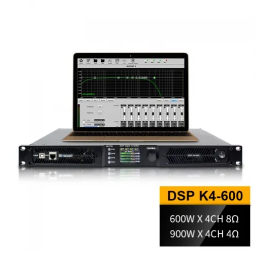 Sinbosen K4-600 DSP 4 Kanal Digital DSP Power Amplifier Amplifikatör