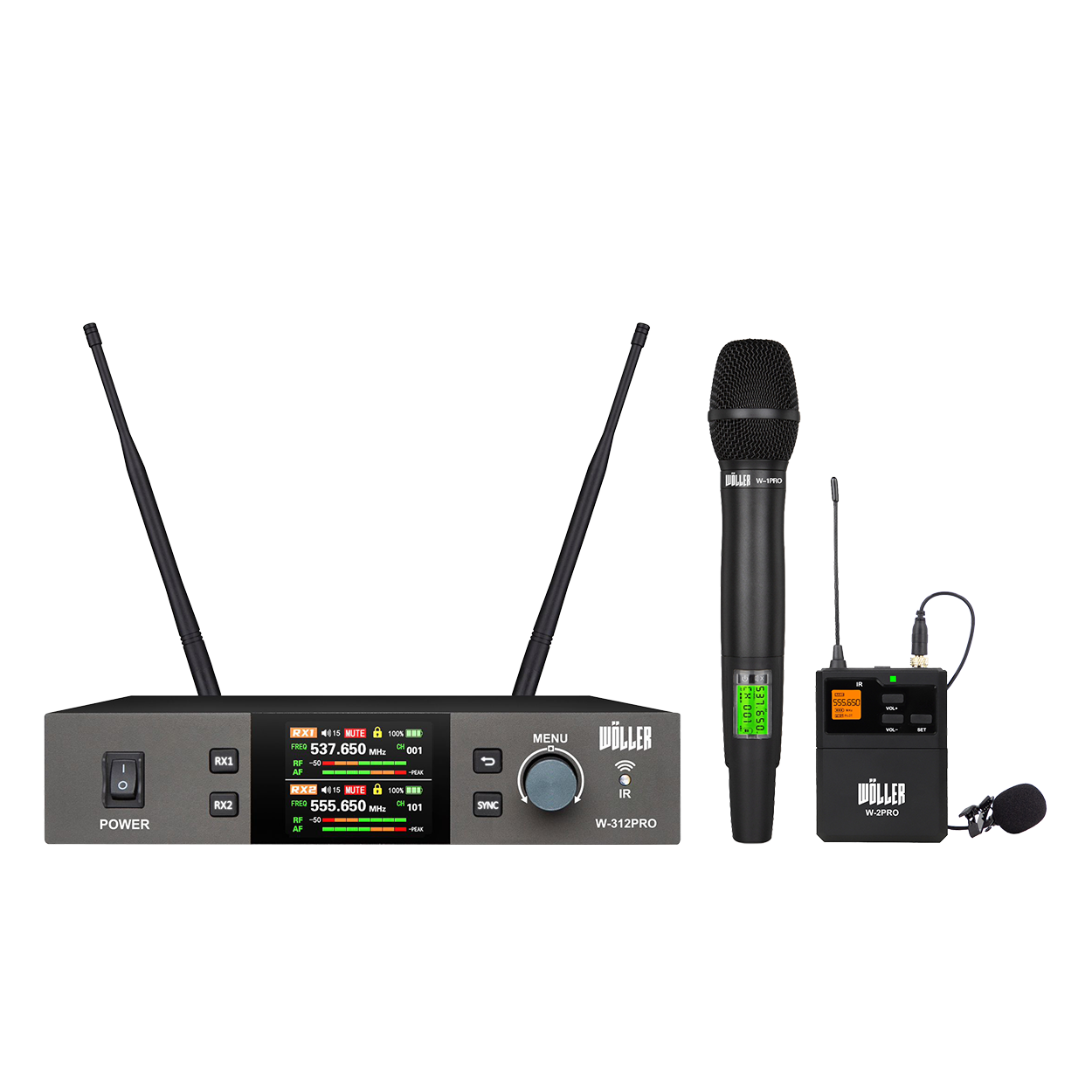 Wöller W-312PRO-EY Kablosuz El ve Yaka Mikrofonu