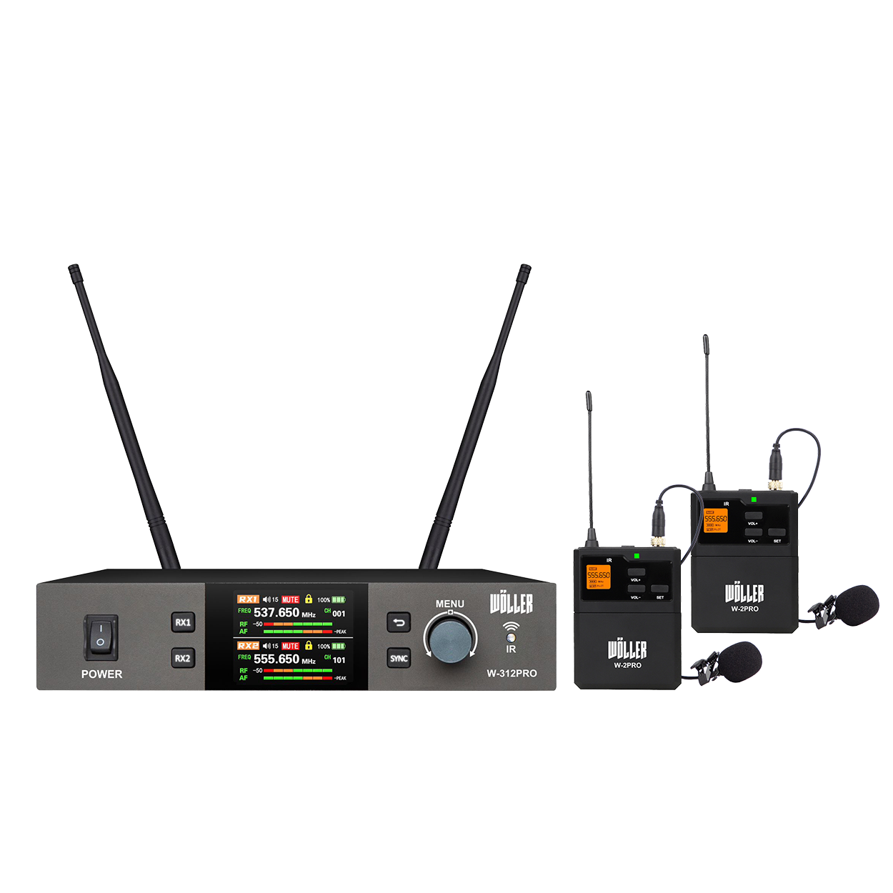 Wöller W-312PRO-YY Kablosuz Çift Yaka Mikrofonu