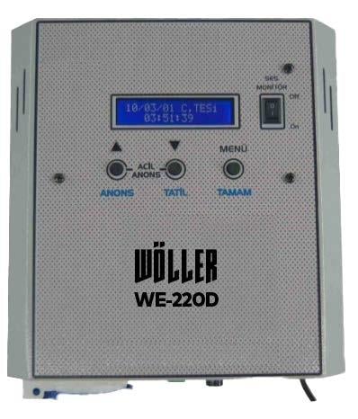 Wöller WE-220D 4 Kanal Programlı Ezan Saati