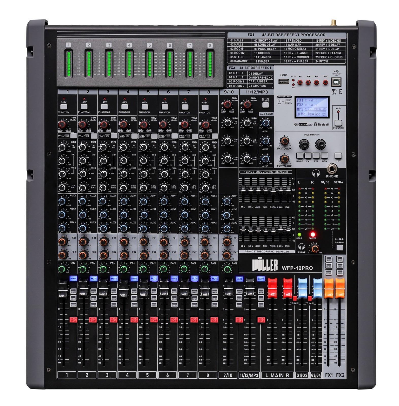 Wöller WFP-12PRO 12 Kanal Power Mikser