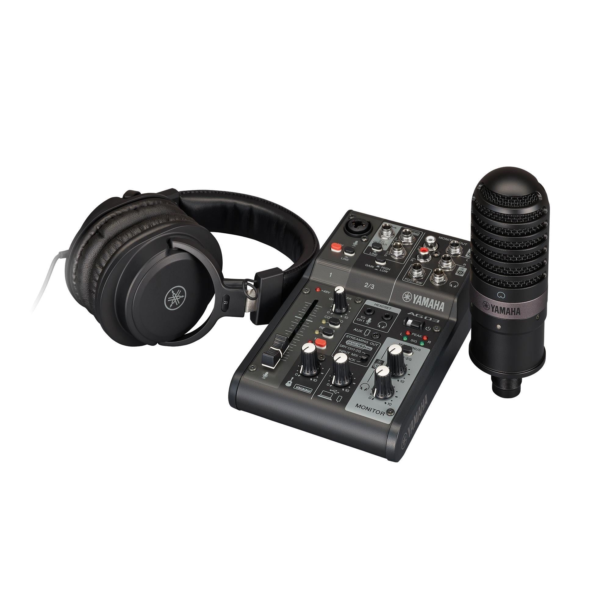Yamaha AG03MK2 B LSPK Canlı Yayın ve Kayıt Paketi (Siyah)