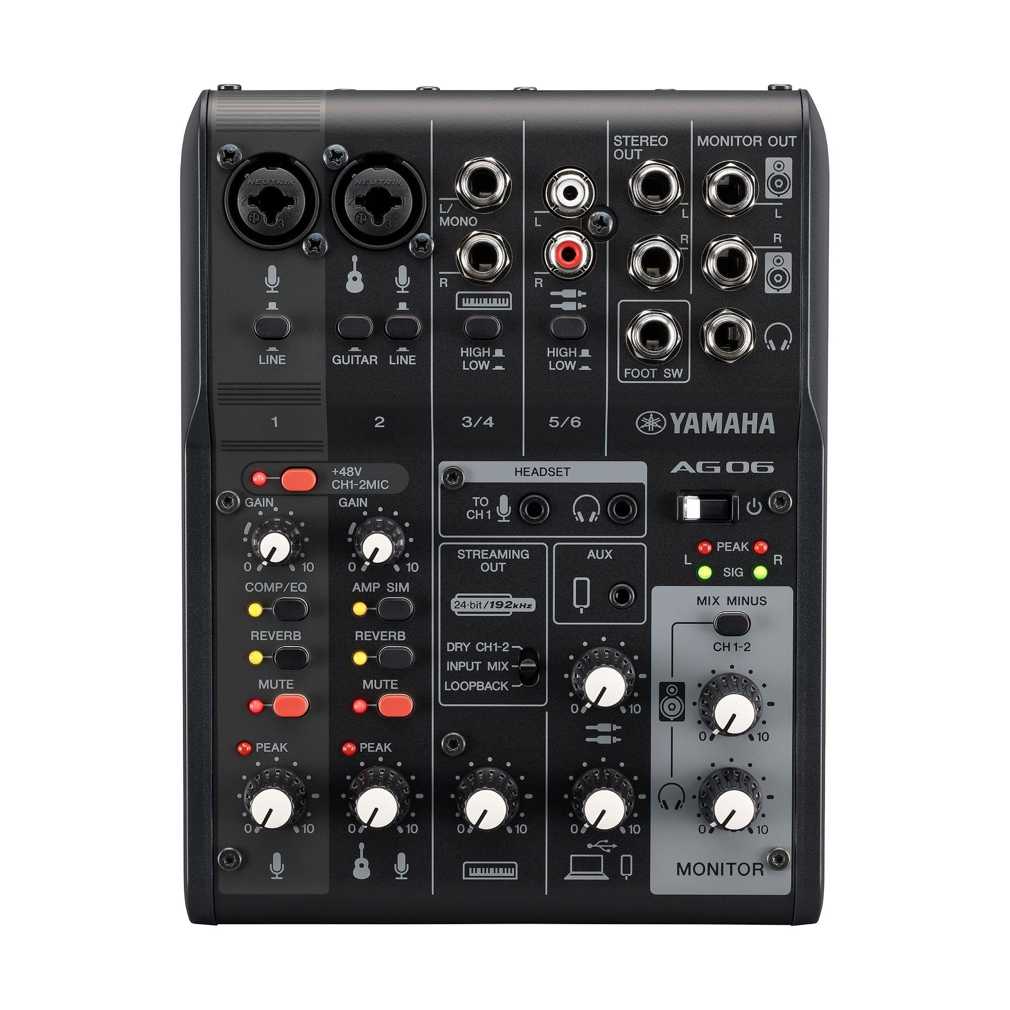 Yamaha AG06MK2 B USB Mikser (Siyah)