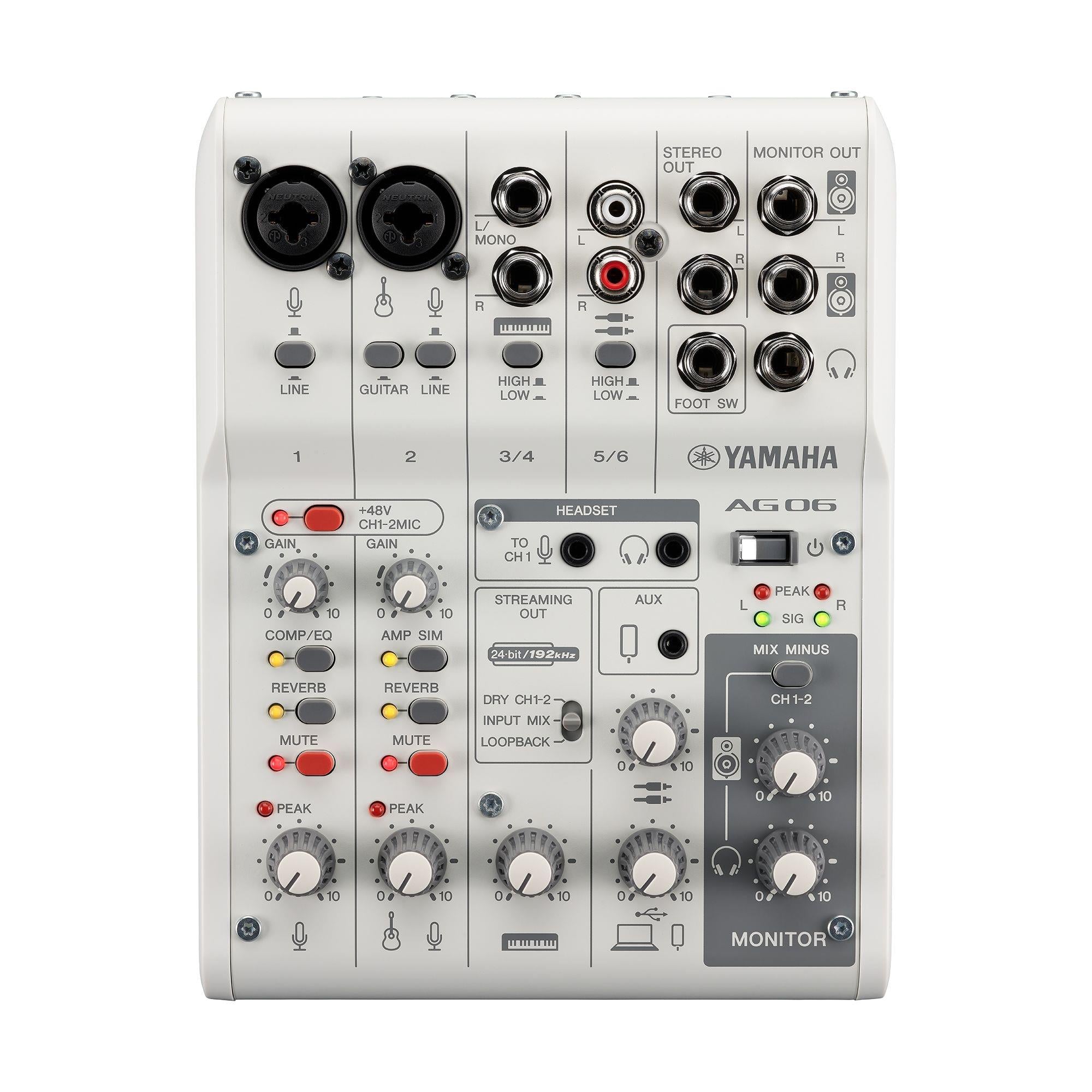 Yamaha AG06MK2 W USB Mikser (Beyaz)