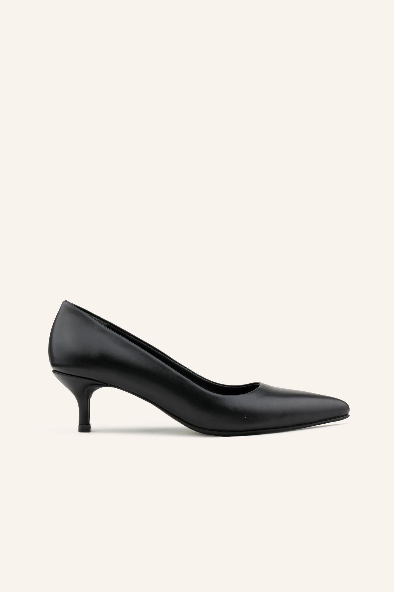 Mini Topuklu Stiletto Ayakkabı - SİYAH