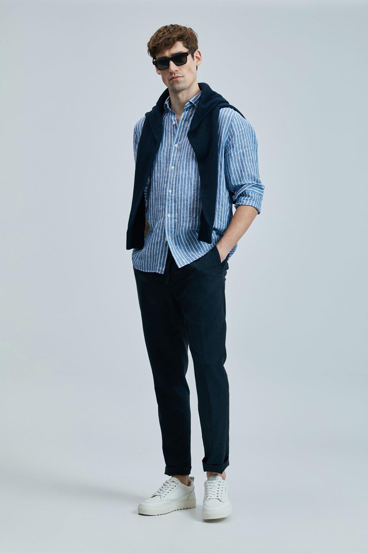 ALFRED erkek gömlek - MAVİ