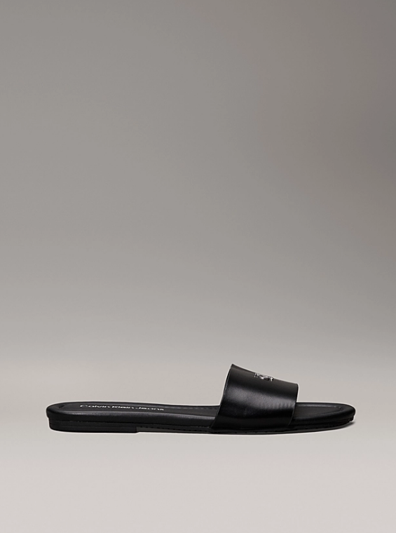 FLAT SANDAL SLIDE MG WOMEN'S SANDALS - BLACK