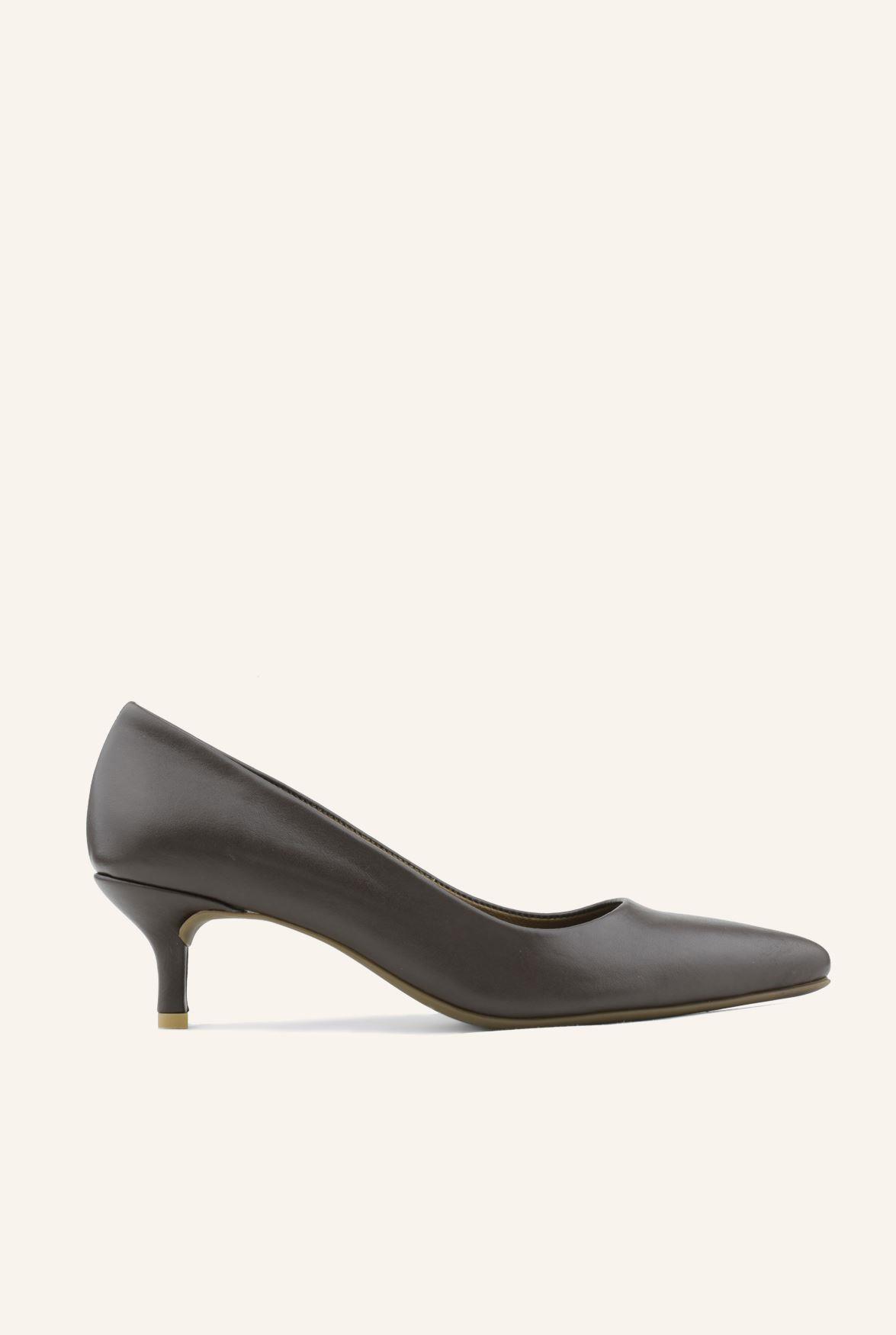 Mini Topuklu Stiletto Ayakkabı - KAHVERENGİ