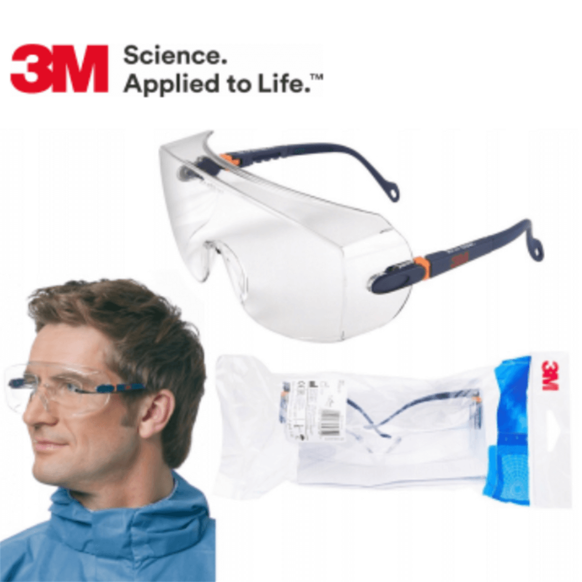 3M™ 2800 Gözlük Üstü Koruyucu İş Güvenliği Gözlüğü