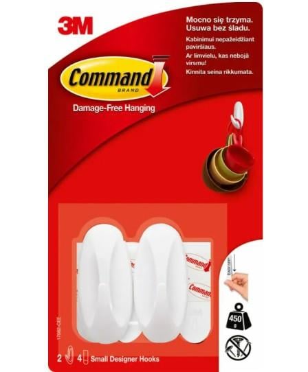 3M™ Command™ 17082-CEE İpli Çerçeve Askısı, Max 450 gr (2 Askı ve 4 Küçük Boy Cırt Bant)