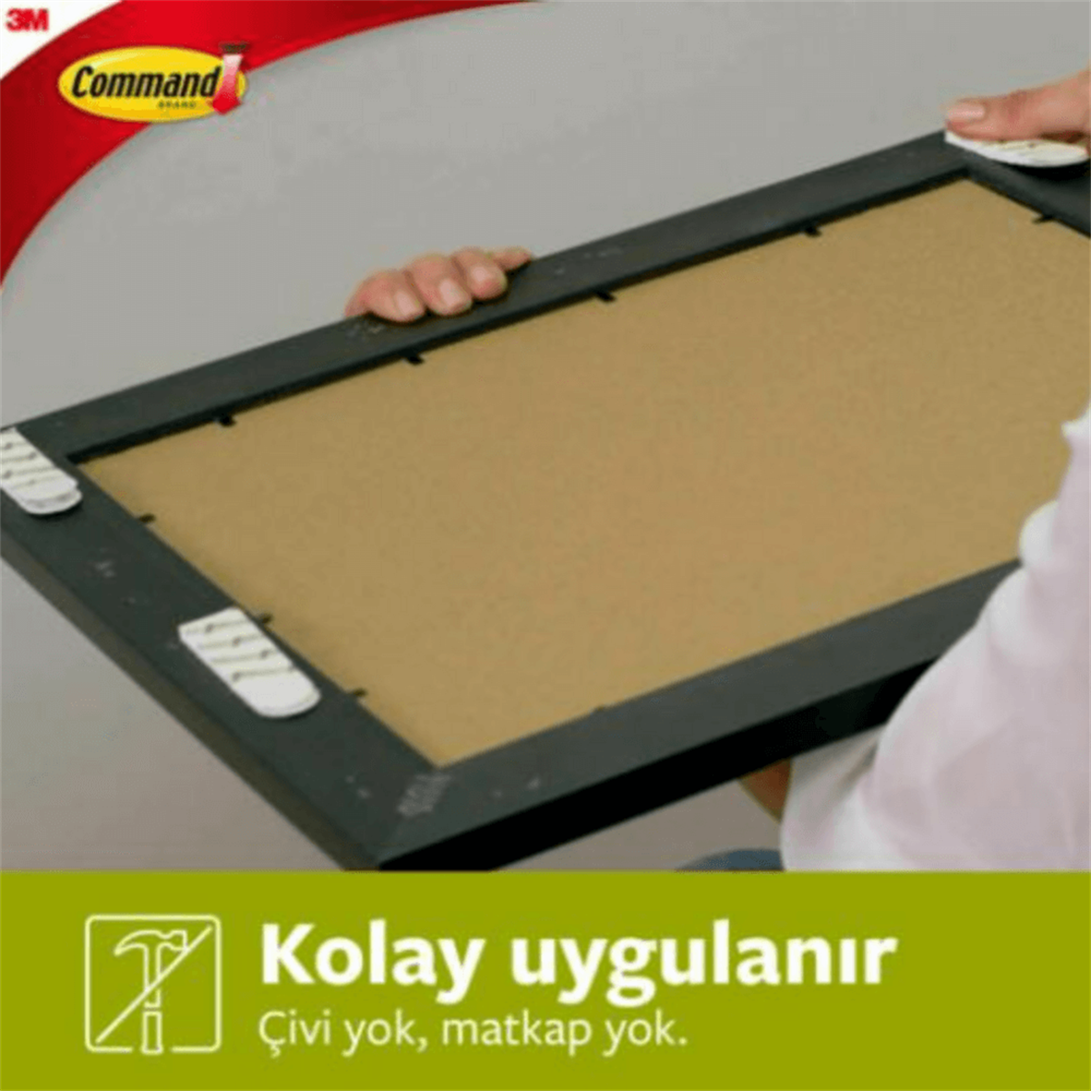 3M™ Command™ 17206-CIS Büyük Boy Cırt Cırt Bant, Max 7,2 kg (4 Set Büyük Boy Cırt Bant)