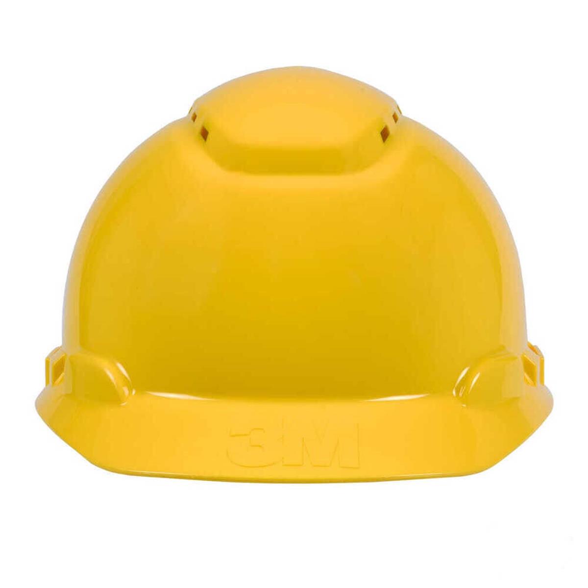 3M™ H-700N-GU Sert Başlık, Mandallı, Havalandırmalı, Plastik Ter Bantlı Baret / Sarı