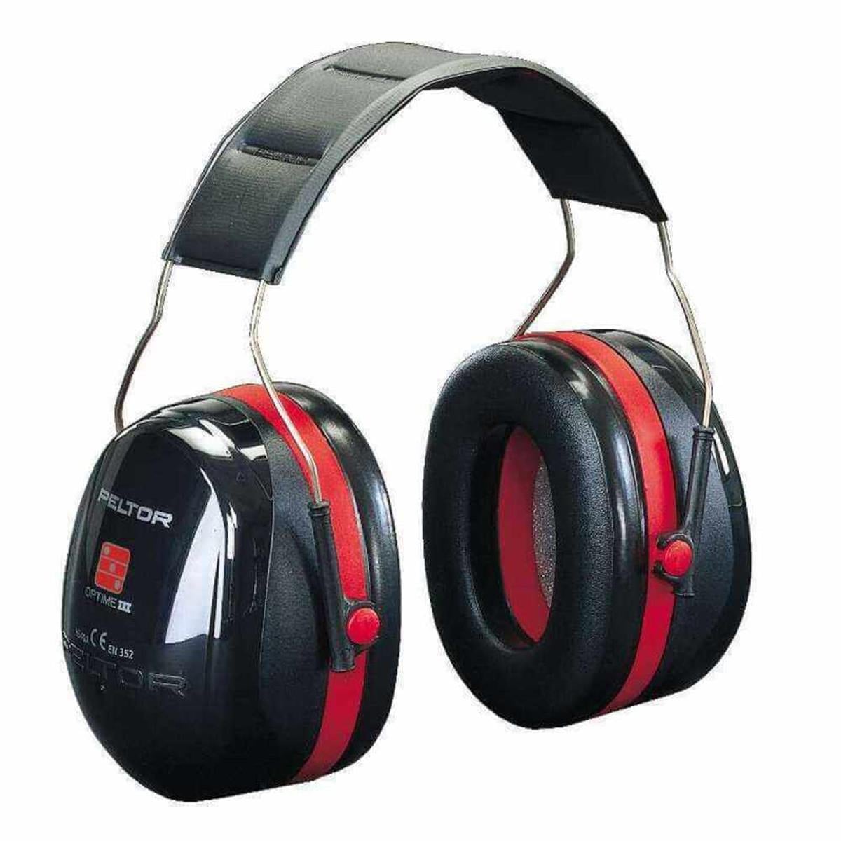 3M™ Peltor™ Optime™ III H540A Manşonlu, Kafa Bantlı Kulaklık - Siyah/Kırmızı, 35 dB