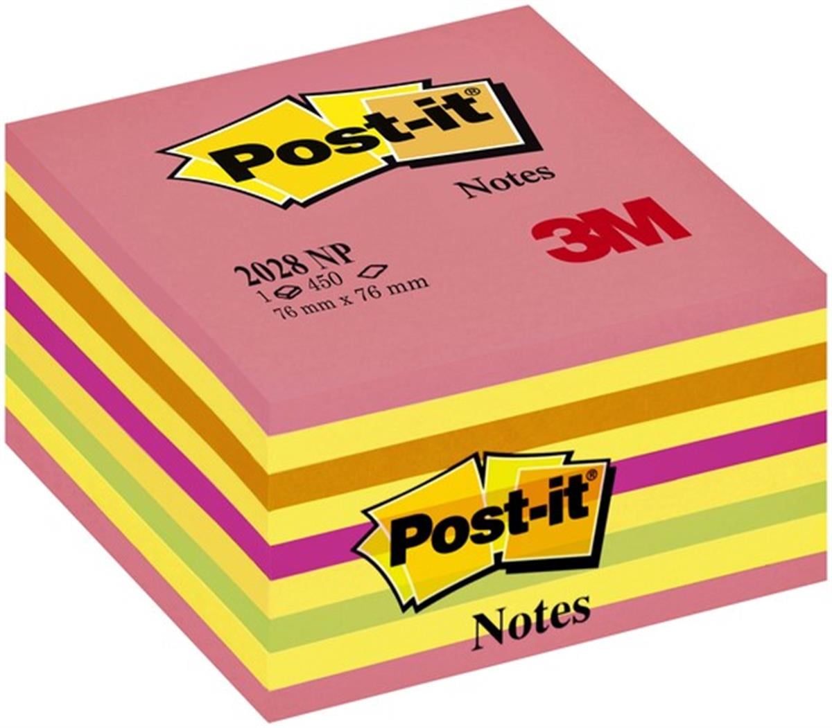 3M™ Post-it® Yapışkanlı Not Kağıdı, Not Küpü - 9lı Paket (450 yaprak, 76mm x 76mm)