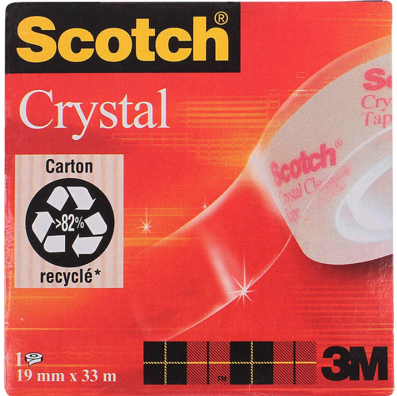 3M™ Scotch® Kristal Bant, (19 mm x 33 m)