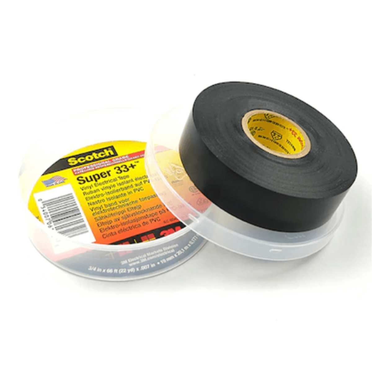 3M™ Scotch® Super 33+ Vinil Elektrik Bandı, Siyah (19mm x 20m)