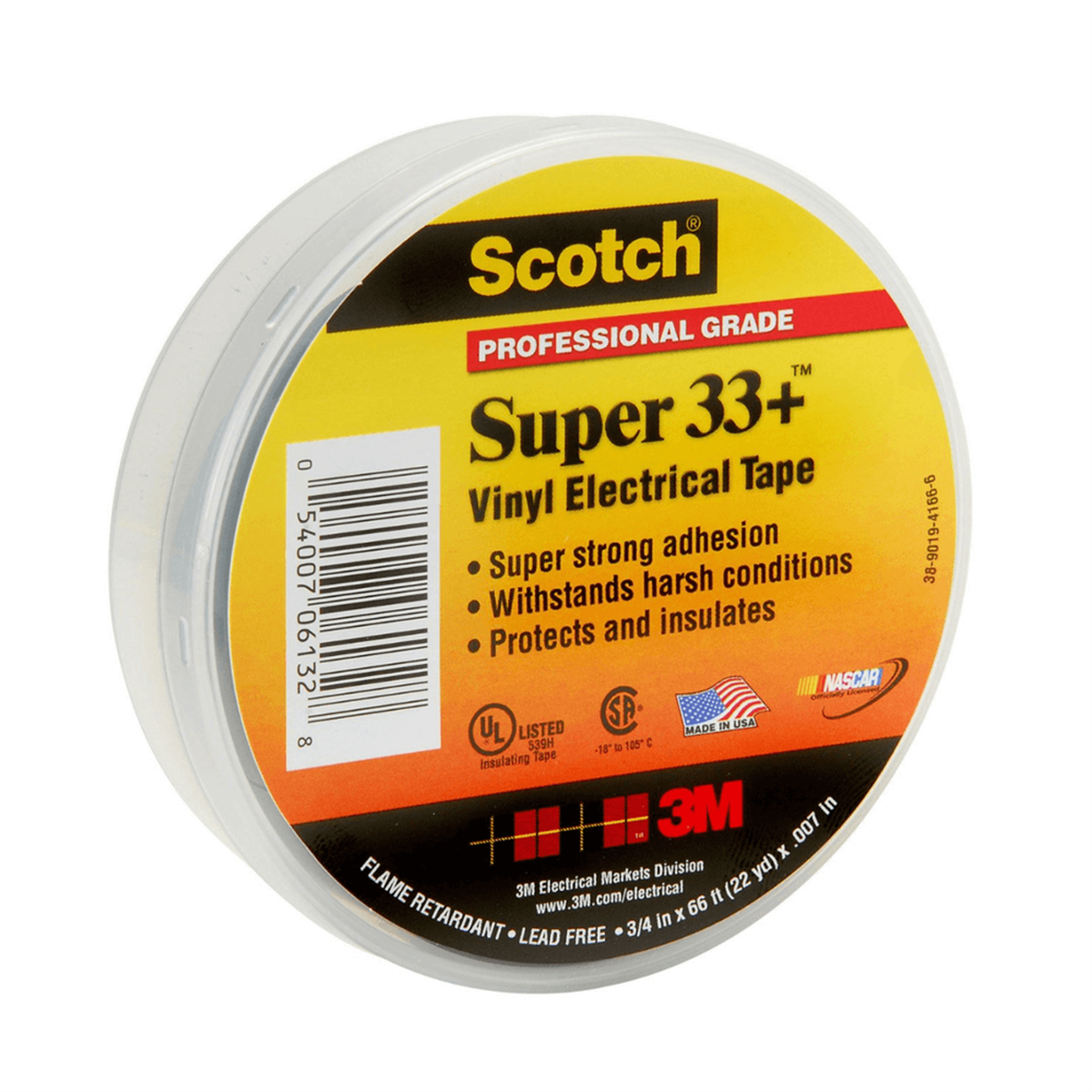 3M™ Scotch® Super 33+ Vinil Elektrik Bandı, Siyah (19mm x 20m)