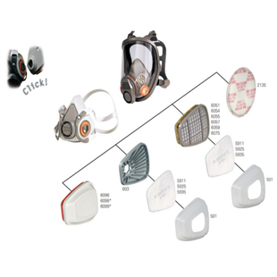 3M™ 6200 Yeniden Kullanılabilir Orta Boy Yarım Yüz Maskesi