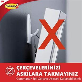 3M™ Command™ 17004-CIS Büyük Boy Jumbo Askı, Max 3,4 kg (1 Askı + 4 Büyük Boy Cırt Bant)
