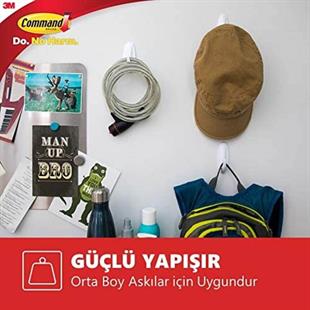 3M™ Command™ 17021P-CIS Orta Boy Yedek Bant, Max 1,3 kg (9 Orta Boy Cırt Bant)