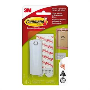 3M™ Command™ 17040-CIS Aparatlı Çerçeve Askısı, Max 1,8 kg (1 Askı + 2 Büyük Boy Cırt Bant)