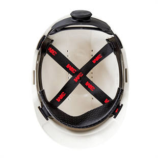 3M™ G3000NUV-VI Sert Başlık, Uvicator, Mandallı, Havalandırmalı, Plastik Ter Bantlı Baret / Beyaz