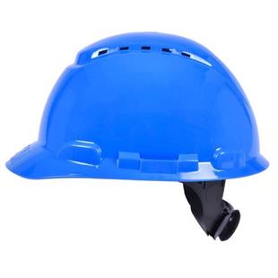 3M™ H-700N-BB Sert Başlık, Mandallı, Havalandırmalı, Plastik Ter Bantlı Baret / Mavi