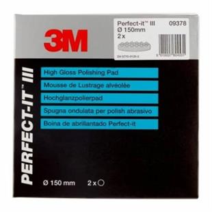 3M™ Perfect-It™ 09378 Yüksek Parlaklıklı Parlatma Pedi, Siyah-Sarmal (150 mm)