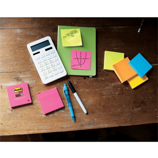 3M™ Post-it® Yapışkanlı Not Kağıdı, Enerji Serisi - 6lı Paket (100 yaprak, 76mm x 76mm)